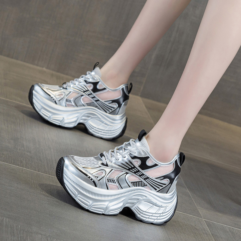 Mesh Sneaker Women - 8 cm verborgen hoogteverhogende platform sneakers