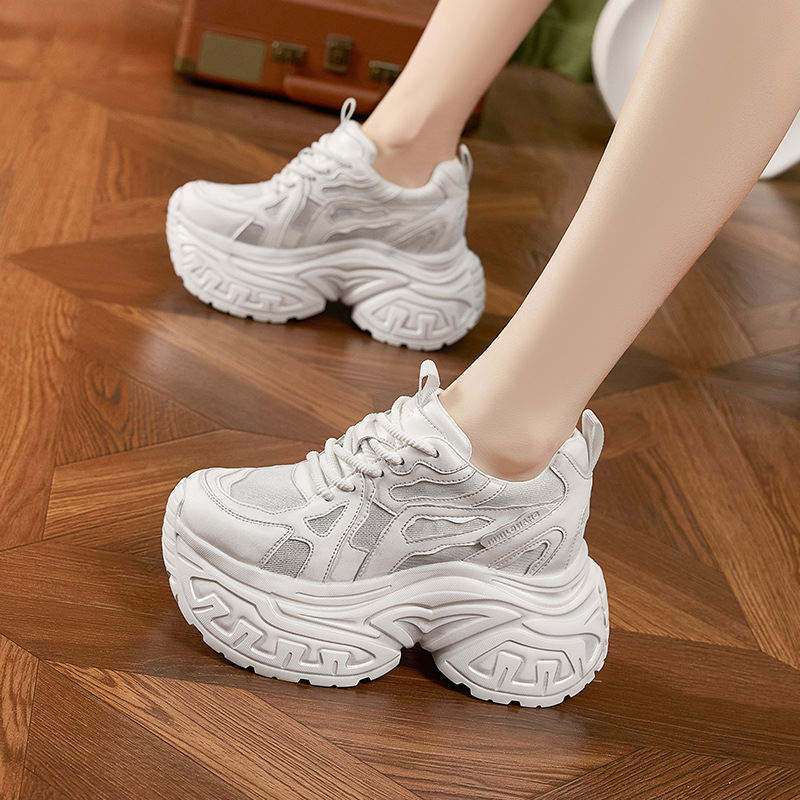 Mesh Sneaker Women - Dames Chunky Platform Sneakers Ademend Mesh