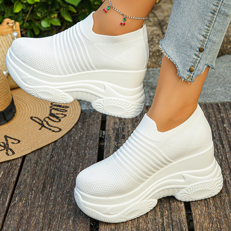 Dames gebreide witte dikke sne - Mesh Sneaker Women recensie en prijs