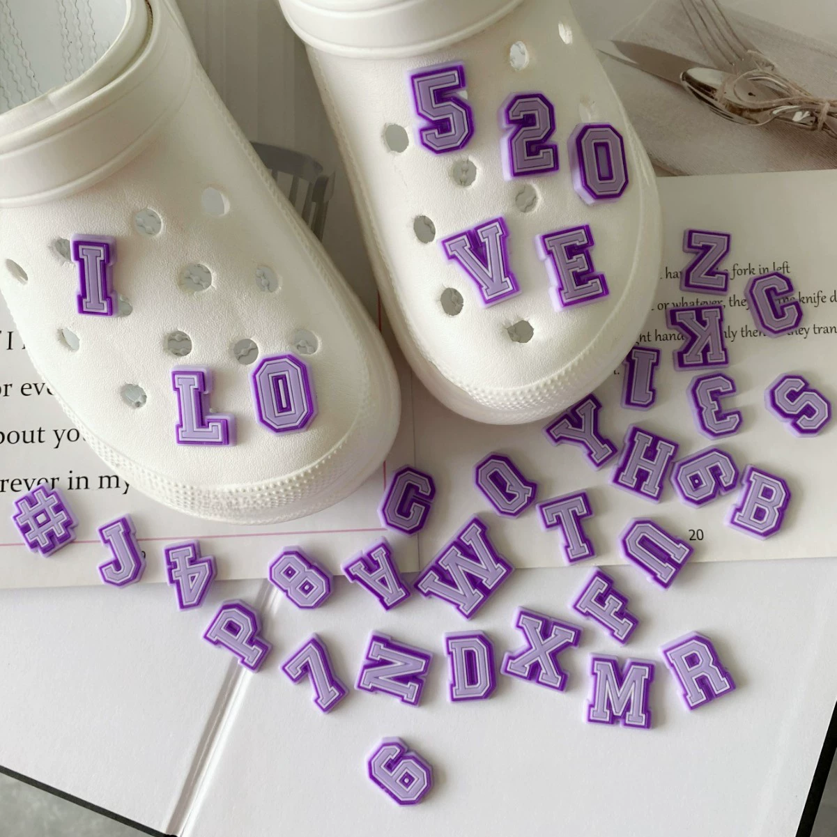 Nieuwe Paarse Alfabet Letter P - Croc Style Clog recensie en prijs