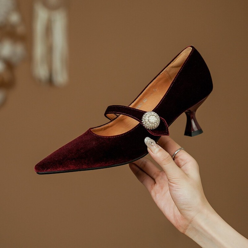 Wijnrode Mary Jane schoenen me - Women'S Heels recensie en prijs