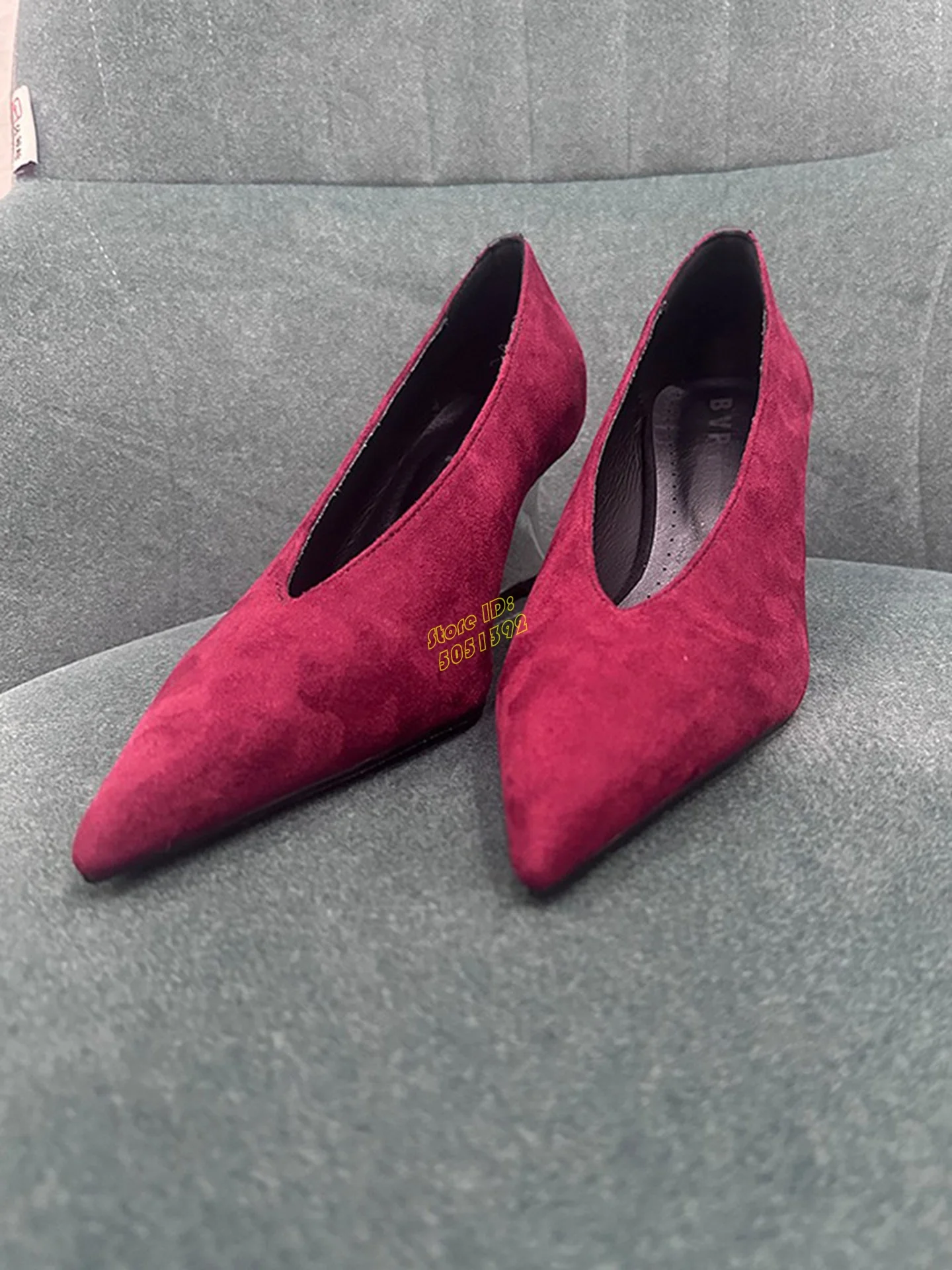 Rode suède instappers met plat - Women'S Shoes Burgundy recensie en prijs